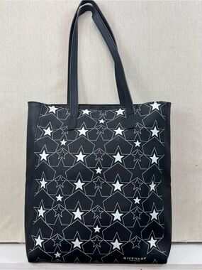 Givenchy parfums star tote bag  Limited edition  Black with white stars  Nylon